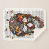 Couverture Sherpa Crâne papillon (Devant (Horizontal))