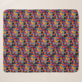 Couverture Sherpa Crâne psychédélique dynamique (Devant (Horizontal))