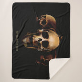 Couverture Sherpa Crânes humains noirs (Devant)