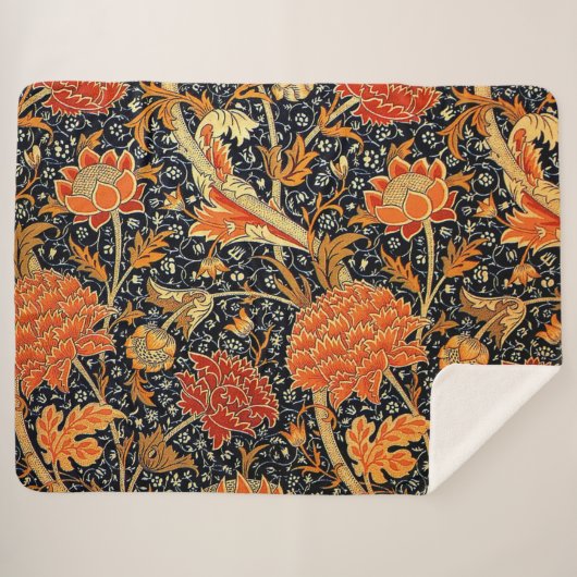 Couverture Sherpa Cray, un beau design William Morris, (Devant (Horizontal))