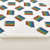 Couverture Sherpa Crayons de couleur arc-en-ciel (3/4)