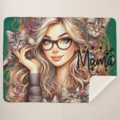 Couverture Sherpa Crazy Cat Lady  (Devant (Horizontal))