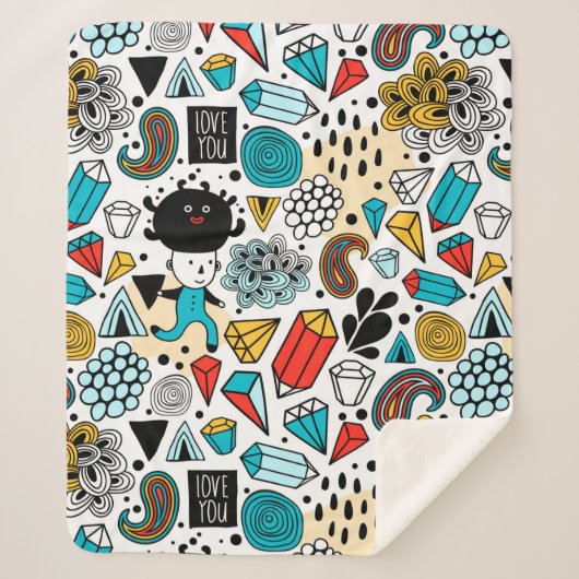 Couverture Sherpa Crazy head (Devant)