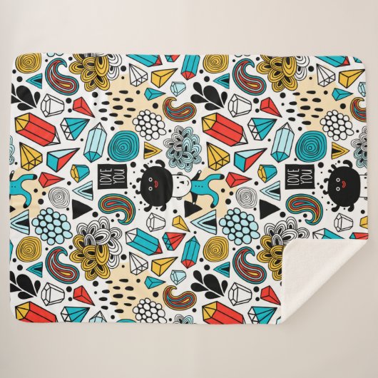 Couverture Sherpa Crazy head (Devant (Horizontal))