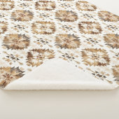 Couverture Sherpa Cream Brown Native Tribal (3/4)