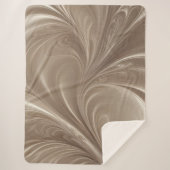 Couverture Sherpa Cream Swirl - Design Abstrait Beige doux (Devant)