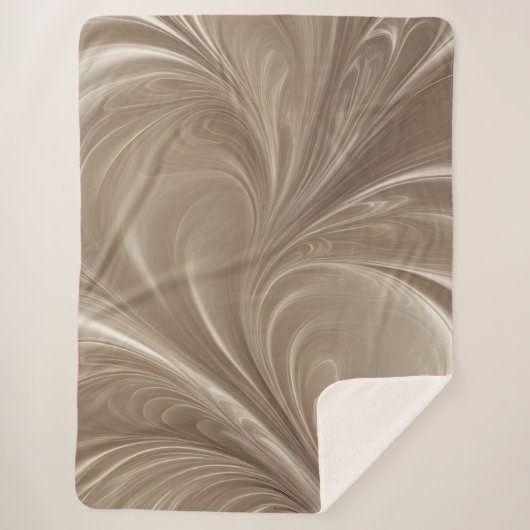Couverture Sherpa Cream Swirl - Design Abstrait Beige doux (Devant)