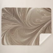 Couverture Sherpa Cream Swirl - Design Abstrait Beige doux (Devant (Horizontal))