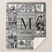 Couverture Sherpa Create Your Custom Photo Collage Rustic Farmhouse (Devant)