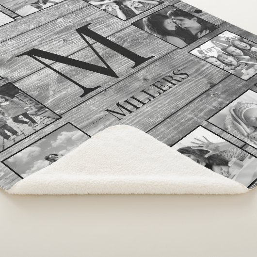 Couverture Sherpa Create Your Custom Photo Collage Rustic Farmhouse (3/4)