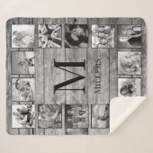 Couverture Sherpa Create Your Custom Photo Collage Rustic Farmhouse (Devant (Horizontal))