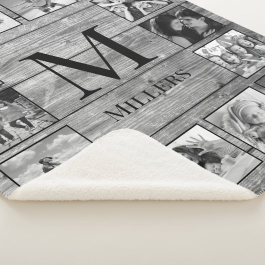 Couverture Sherpa Create Your Custom Photo Collage Rustic Farmhouse (3/4)