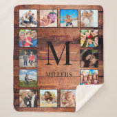 Couverture Sherpa Create Your Custom Photo Collage Rustic Farmhouse (Devant)