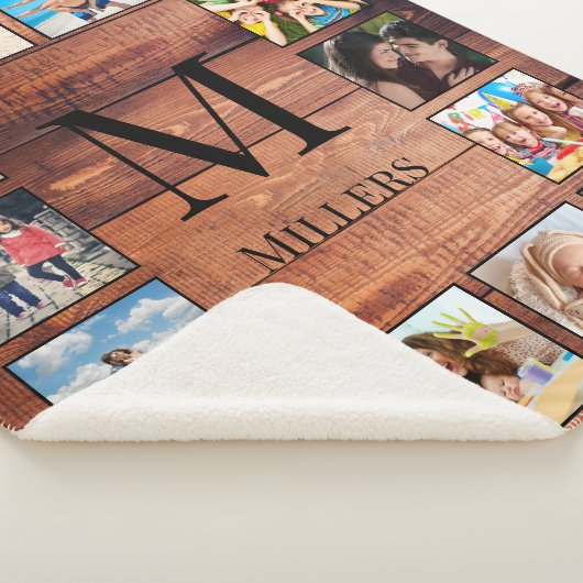 Couverture Sherpa Create Your Custom Photo Collage Rustic Farmhouse (3/4)