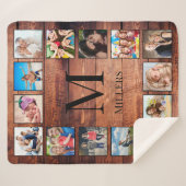 Couverture Sherpa Create Your Custom Photo Collage Rustic Farmhouse (Devant (Horizontal))