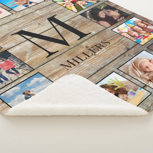 Couverture Sherpa Create Your Custom Photo Collage Rustic Farmhouse (3/4)