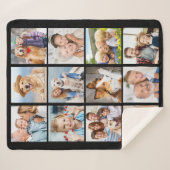 Couverture Sherpa Create Your Family Photo Collage Simple 12 Picture (Devant (Horizontal))