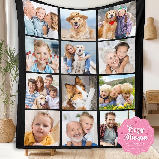 Couverture Sherpa Create Your Family Photo Collage Simple 12 Picture