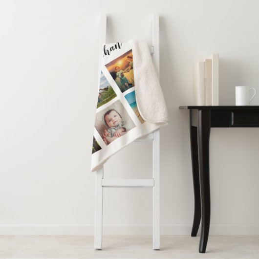 Couverture Sherpa Create Your Own Custom 12 Photo Collage (En situation)