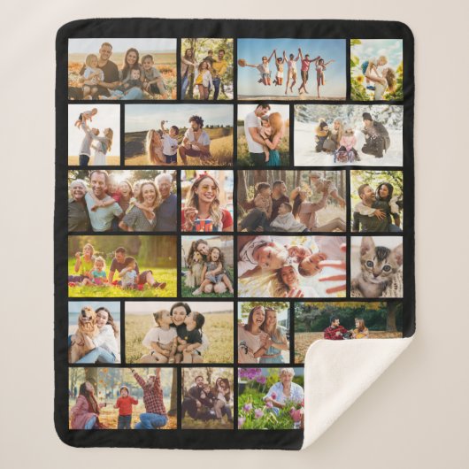 Couverture Sherpa Create Your Own Custom 24 Photo Collage (Devant)