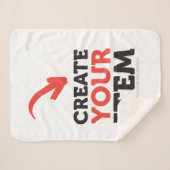 Couverture Sherpa CREATE-YOUR-OWN DIY Custom upload your design (Devant (Horizontal))