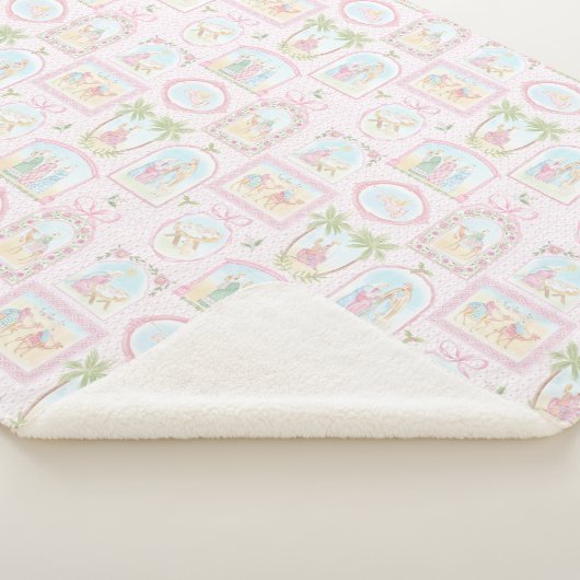Couverture Sherpa Crèches pastel (3/4)