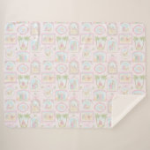 Couverture Sherpa Crèches pastel (Devant (Horizontal))
