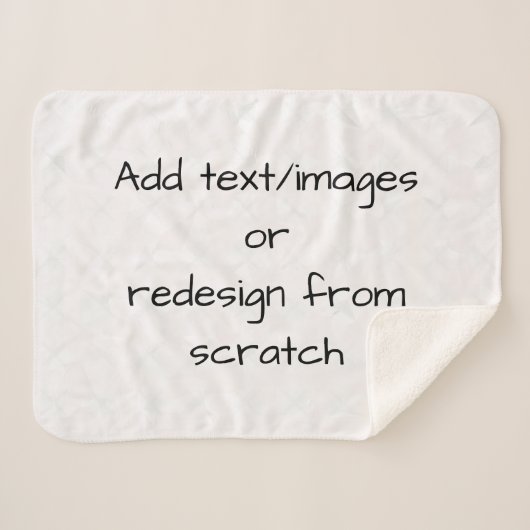 Couverture Sherpa Créer votre propre Customisé (Devant (Horizontal))