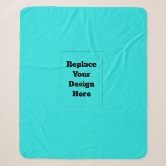 Couverture Sherpa Créez votre propre cyan (Devant)