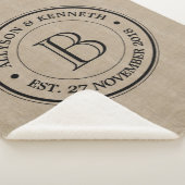Couverture Sherpa Créez votre propre logo Burlap Anniversaire Monogr (3/4)