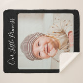 Couverture Sherpa Créez votre propre photo en noir personnalisé (Devant (Horizontal))