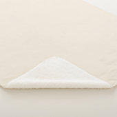 Couverture Sherpa Crème beige minimaliste monogrammé (3/4)