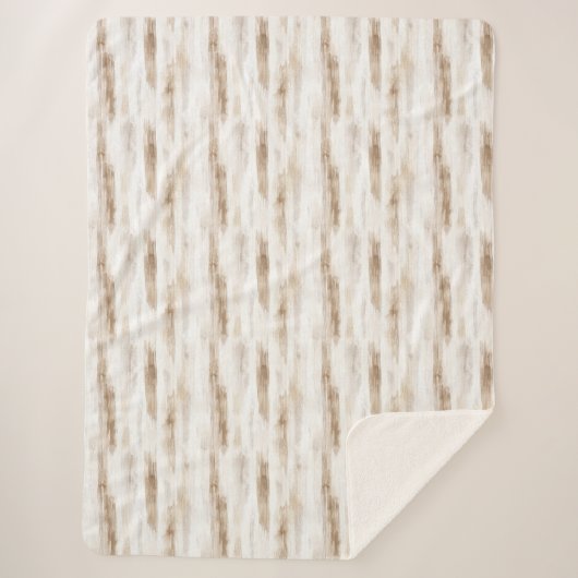 Couverture Sherpa Crème Chic Grandes Brown Blanches (Devant)