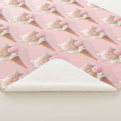 Couverture Sherpa Crème de glace Kitty - Rosy & Dreamy (3/4)
