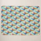 Couverture Sherpa Crème Glacée (Devant (Horizontal))