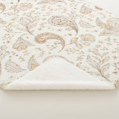 Couverture Sherpa Crème Marron Boho Bohème (3/4)