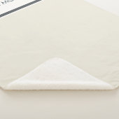 Couverture Sherpa Crème moderne Nom personnalisé simple (3/4)