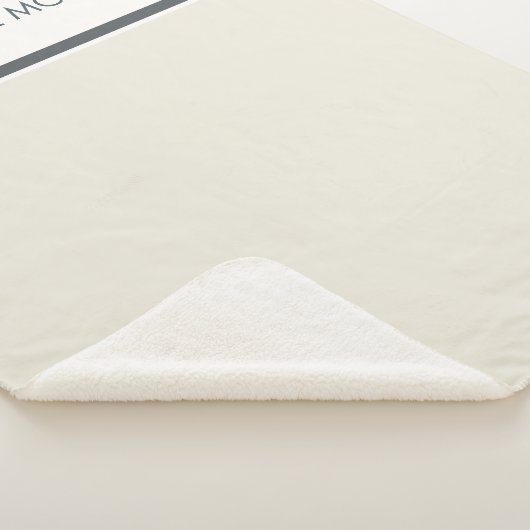 Couverture Sherpa Crème moderne Nom personnalisé simple (3/4)