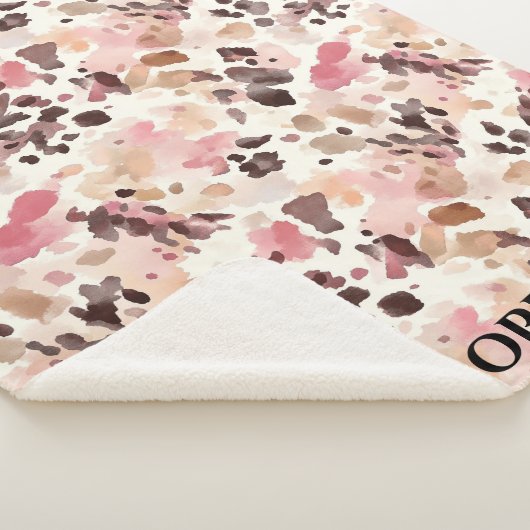 Couverture Sherpa Crème rose Brown Léopard Noël (3/4)