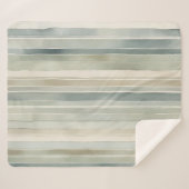 Couverture Sherpa Crème turquoise bleue Sage vert Distressed (Devant (Horizontal))