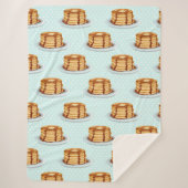 Couverture Sherpa Crêpes avec sirop d'érable et Motif Polkadot (Devant)