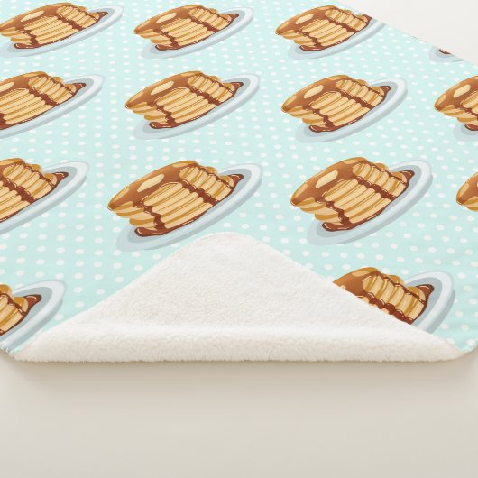 Couverture Sherpa Crêpes avec sirop d'érable et Motif Polkadot (3/4)