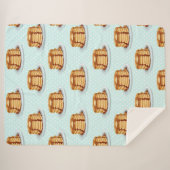 Couverture Sherpa Crêpes avec sirop d'érable et Motif Polkadot (Devant (Horizontal))