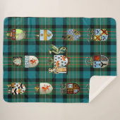 Couverture Sherpa Crêtes de clan de Ferguson de Sherpa Blanket (Devant (Horizontal))