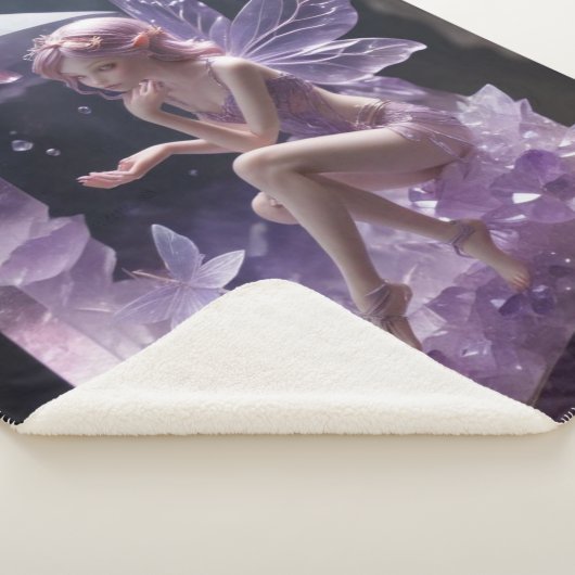 Couverture Sherpa Cristaux de fantaisie Améthyste Fée (3/4)
