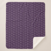 Couverture Sherpa Crochet crochets Imprimer Artisanat Plum (Devant)