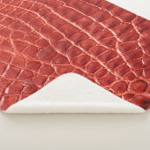 Couverture Sherpa Crocodile texture cuir (3/4)