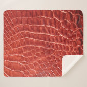 Couverture Sherpa Crocodile texture cuir (Devant (Horizontal))