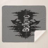 Couverture Sherpa Croire Citer la légende Sasquatch Bigfoot (Devant (Horizontal))