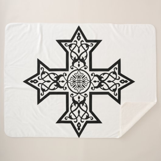 Couverture Sherpa Croix copte (Devant (Horizontal))